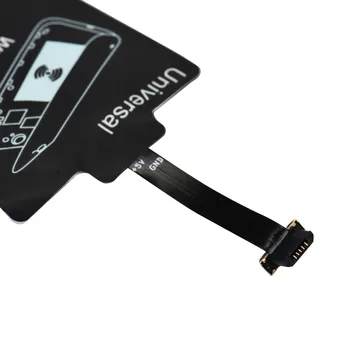 Universalus Qi Bevielio Įkrovimo Imtuvas Kortelė, Įkroviklis Modulis Kilimėlis Micro-USB Mobilaus Telefono