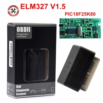 2019 Naujausias Super MINI ELM327 Bluetooth ELM 327 PIC18F25K80 Versija 1.5 OBD2 / OBDII, skirta 