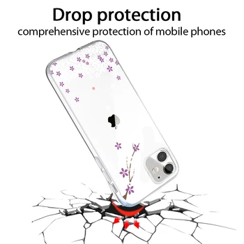 Ciciber Vyšnių Žiedų gėlių Atveju Iphone 12 Case For iPhone 12 11 Pro XR 7 X XS MAX 8 6 6S Plius 5S SE Silikono Funda Coque
