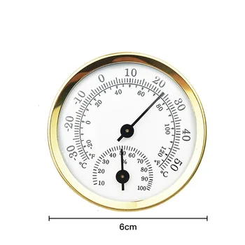 Mini 58mm Termometras & Drėgmėmačiu Lydinio Aliumininiai Temperatūros Drėgmės Matuoklis Buitinių Patalpų garo Kambarys Aukštos Kokybės