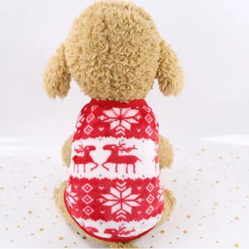 Pet drabužiai Kalėdų šunų drabužių rudens ir žiemos flanelė šiltas kačių ir šunų drabužius briedžių Kalėdų švenčių tiktų atostogų kostiumai