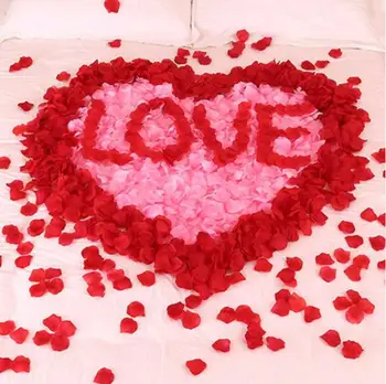 2000pcs/daug Vestuves Reikmenys, Dirbtinės Gėlės Rožės Žiedlapis Netikrą Žiedlapių Santuokos Dekoracija Valentino prekes