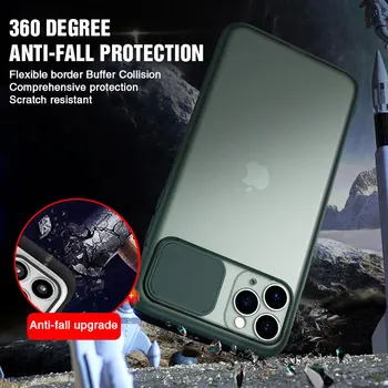Skaidrių Kameros Objektyvo Apsaugos Atveju iPhone 11 12 Pro XS Max XR 6 6S 7 8 Plus X SE 2020 Matinis Skaidrus, Minkštas Galinį Dangtelį Shell