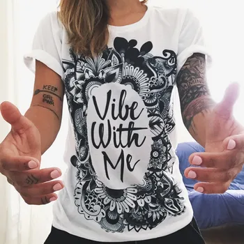 S-2XL Vasaros Laisvalaikio moteriški Drabužiai Mados Vogue T Shirts Prarasti Punk Viršūnes Tees Animacinių filmų Įdomus Harajuku Spausdinti Moterų White T-shirt