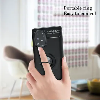 Byla dėl Samsung S10 Lite Padengti 10 Pastaba Lite Magnetinės Metalo Žiedas Turėtojas Minkštos TPU Telefono dėklas Samsung Galaxy S10Lite S 10 Shel
