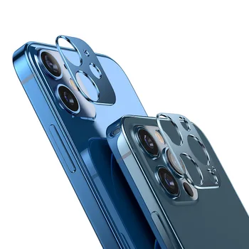Metalo Galinio vaizdo Kameros Objektyvas Screen Protector, IPhone, 12 Mini Pro Max Aliuminio Lydinio Žiedas Filmas 