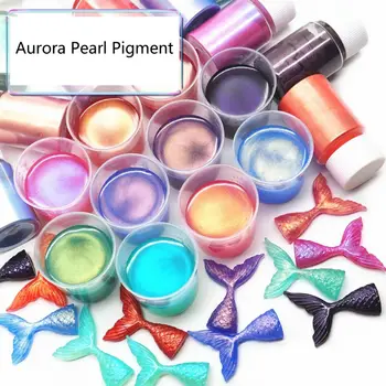 Aurora Perlų Pigmentų Milteliai Žėručio Perlamutro Dažikliai Dervos Dažų Papuošalai Priėmimo