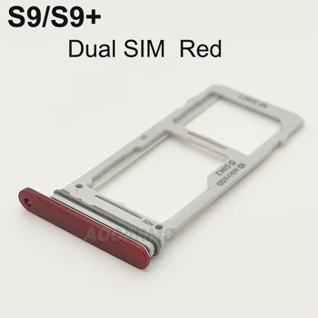 Aocarmo Single/Dual Metalo Plastiko Nano Sim Kortelės lizdas Micro SD Lizdo Laikiklį Samsung Galaxy S9 / S9 Plus S9+