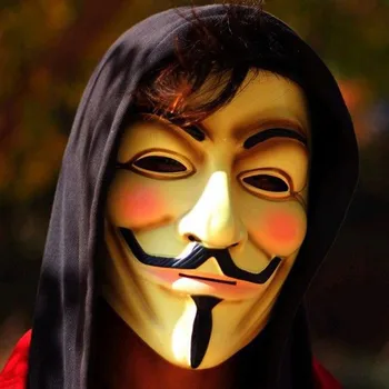 V For Vendetta Šalies Cosplay Anonimas Guy Fawkes Fancy Dress Suaugusiųjų Kostiumo Aksesuaras macka Tušus helovinas masque Kaukę
