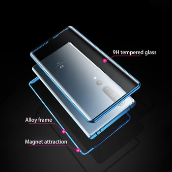 360 Magnetinės Metalo Adsorbcijos Atveju Xiaomi Redmi 10X K30 K20 Pastaba 9 8 7 9S Pro 8T Už Xiaomi 10 CC9 10 Pastaba 9T Pro 9 8 Padengti