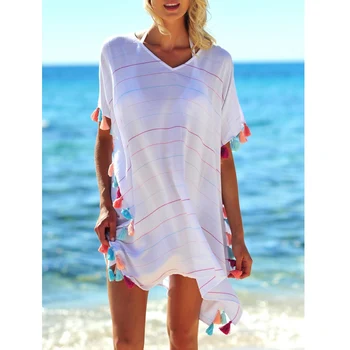 Moterų Paplūdimio Maudymosi Kostiumėliai, Bikini Paplūdimio Drabužiai Padengti Iki Kutas Ponios Vasaros Suknelė