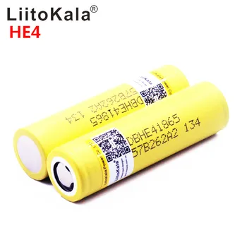 LiitoKala HE4 18650 li-lon baterija 3,6 V 2500mAh Baterija gali laikyti,Max 20A,35A išlydžio Aukšto biudžeto įvykdymo patvirtinimo