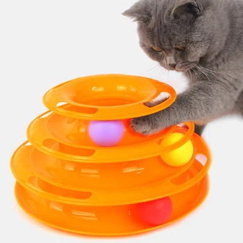 Trijų Lygių naminių kačių žaislas Tower Dainos Disko katė Žvalgybos Pramogų triple disko kačių žaislai kamuolys Mokymo Pramogų plokštė