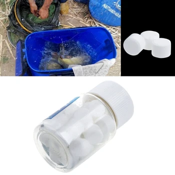 OOTDTY 1 Butelis Deguonies Atleidžiantis Žvejybos Masalas Karpis Priedą Tablečių Transporto Aksesuaras Deguonies Tabletės, skirtos žvejybos