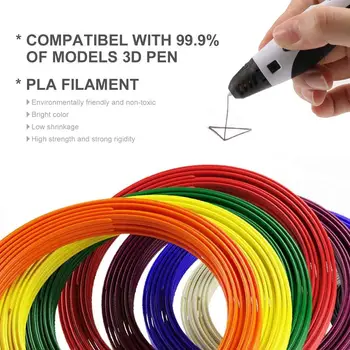 PLA Gijų 3D Rašiklis, Eco-friendly kaitinimo Šerdelėmis 1.75 mm 5meters per pakuotėje 3D Rašiklis bandymai