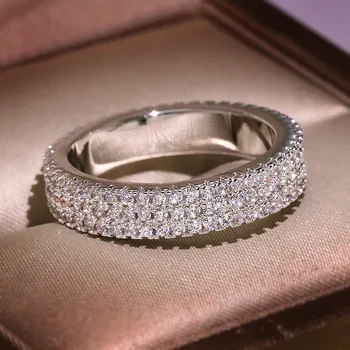Romantiška Pažadas Žiedas 925 sterlingas sidabro Apakinti Nutiesti AAAAA Cz Vestuvių Juostoje žiedai, moterų Nuotakos Pareiškimą Papuošalai Dovana
