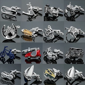 Gamyklos tiesioginis pardavimas, motociklų dviračių lenktynių automobiliai rankogalių segtukai Gyvūnų modeliavimo vyrų prancūzijos marškinių rankogalių segtukai didmeninės