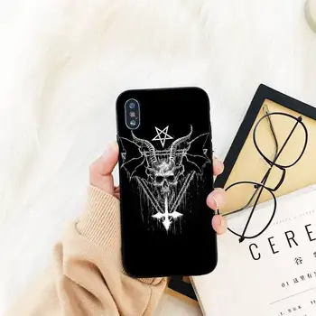 Yinuoda Pentagram 666 Demoniškas Šėtono Soft Shell Telefono dėklas 