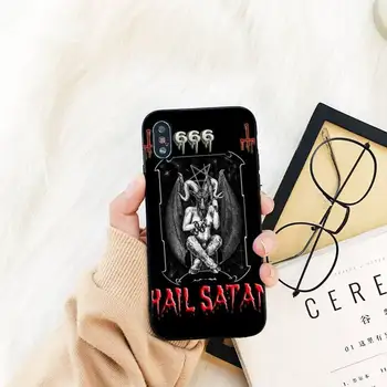 Yinuoda Pentagram 666 Demoniškas Šėtono Soft Shell Telefono dėklas 