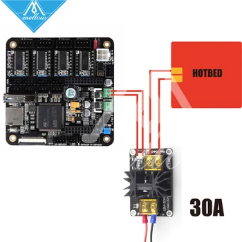 3D Spausdintuvas dalys Šildomos Lova/Ekstruderiu Galios Modulis Viršyti Max Srovė 25A/30A MKS MOSFET RAMPŲ 1.4 Šildymas-Valdiklis