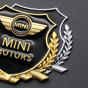 2VNT 3D Metalo Automobilio Logotipas Ženklelis šoninį Langą Lipdukai Lipdukai MINI Cooper One S R50, R53 R56 R60 F55 F56 R58 R59, Automobilių Reikmenys