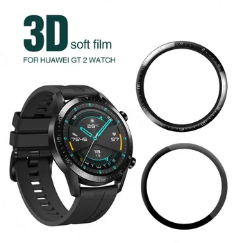2vnt Apsauginė Plėvelė Huawei Žiūrėti GT 2 GT2 46mm 42mm Lenktas Minkštas Pluošto Smartwatch Full Screen Protector, Ne Stiklas