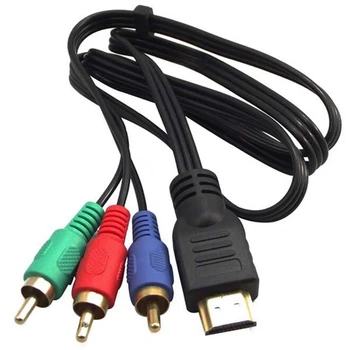1M HDMI Male Į 3 RCA AV Audio Video Komponentas Konvertuoti Kabelis