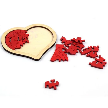 Mediniai Meilė Širdies Modelis Dėlionės Rinkinys, Vaikams vystytis Ir mokytis, Žaislų, Medienos Pjūklelis dėlionės (Galvosūkiai Vaikams Suaugusieji