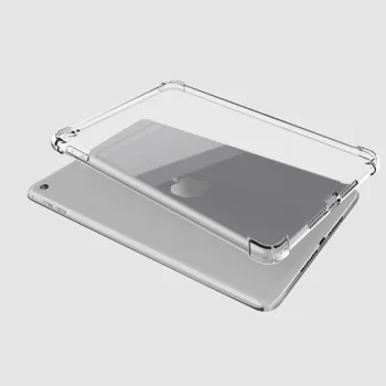Aiškiai iPad 2 3 4 atveju Anti-rudenį minkštos TPU silikono planšetinio kompiuterio dangtelis 