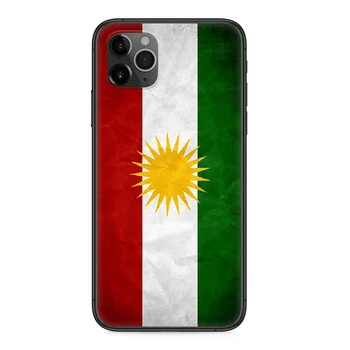 Kurdistano Vėliavos Telefono dėklas Skirtas iphone 4, 4s, 5 5S SE 5C 6 6S 7 8 plus X XS XR 11 PRO MAX 2020 juodas bamperis mados funda tendencija Etui