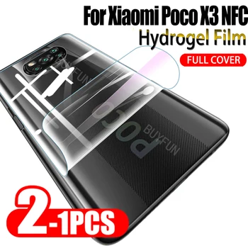 1-2vnt Minkštas Hidrogelio Filmas Xiaomi Poco X3 NFC Ekrano Apsaugos Plėvelę, dėl Xiaomi Poco X3 NFC Apsauginis Stiklas Ne Stiklo