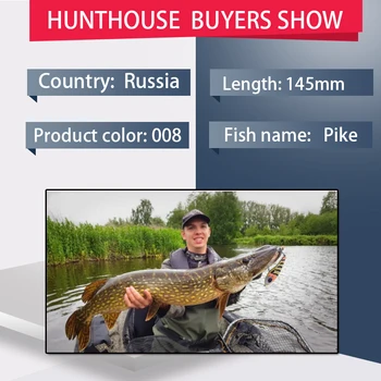 Hunthouse oficiali parduotuvė Žvejybos masalas Jerkbait Lydekos žvejybos reikmenys VIB Jaukų Slow Sinking suvilioti žvejybos įranga