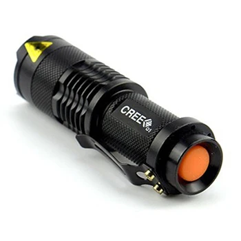 Naujas Mini Žibintuvėlis 2000 Liumenų CREE Q5 LED Žibintuvėlis AA/14500 Reguliuojamu Zoom Dėmesio Žibinto Lempa Penlight Vandeniui Lauko