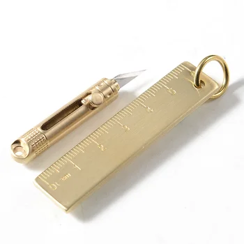 1Pcs Mažas Ištraukiama Cutter Lauko Mini Nešiojamieji Naudingumas Peilis Popieriaus Pjaustytuvas Didelis Kietumas, Anglies Plieno Key Chain Įrankis 2020 m.