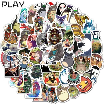 50 VNT Hayao Miyazaki Animacinį Lipdukai Atkakli Toli Totoro Anime Lipdukas dėl Riedlentė Bagažo Nešiojamas Decal Žaislas Lipdukas Dovanos