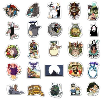 50 VNT Hayao Miyazaki Animacinį Lipdukai Atkakli Toli Totoro Anime Lipdukas dėl Riedlentė Bagažo Nešiojamas Decal Žaislas Lipdukas Dovanos