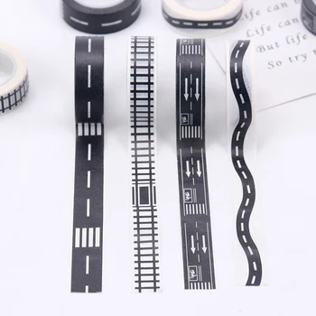 1PC 10m Traukiniu Kreivė Dizaino Popieriaus Washi Tape 
