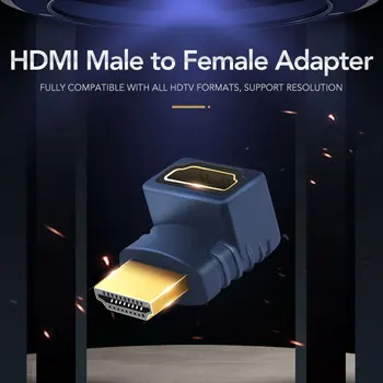 Cabletime HDMI Adapterį, 90/270 Laipsnį HDMI Male HDMI Moterų Konverteris Extender Auksu 1080P 60Hz HDTV PC C253