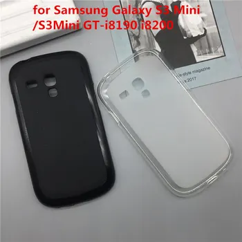 Atveju Minkšto Silicio Telefono Para Samsung Galaxy S3 Mini /S3Mini GT-i8190 i8200 Fundas Padengti Shell Juoda Atvejais Originalus Coque