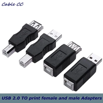 USB2.0 A Male & Female į B Moterų spausdintuvo spausdinimo konverteris adapteris jungtis USB 2.0 prievadas mažmeninės didmeninės USB 2.0 Adapteris