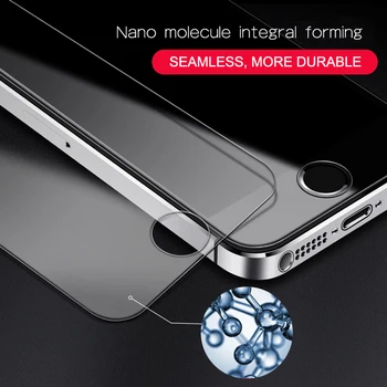 9D Visiškai Padengti Apsaugine Stiklo iPhone 5S 5 5C Anti-Sprogo Screen Protector For apple iPhone SE 5S Grūdintas Stiklas HD Filmas Atveju