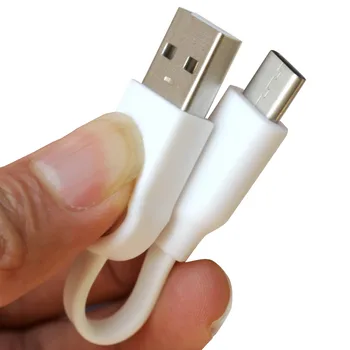 10cm C tipo su USB2.0 Trumpas duomenų ir įkrovos kabelis Type C) USB 2.0 duomenų ir įkrovos kabelis