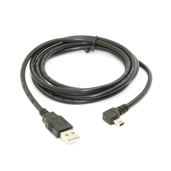 Mini USB B Tipo 5pin Vyrų AUKŠTYN, Žemyn, Kairėn, Dešinėn 90 Laipsnių Kampu USB 2.0 Male Duomenų Kabelis 0,25 m 0,5 m 1,8 m 5m