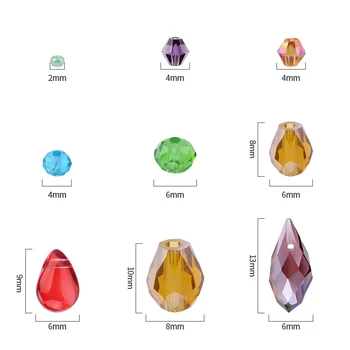 Įvairių spalvų Stiklo Karoliukų, kristalų žavesio Papuošalai priedai Seedbeads Papuošalai Priėmimo Apyrankės Karoliai 