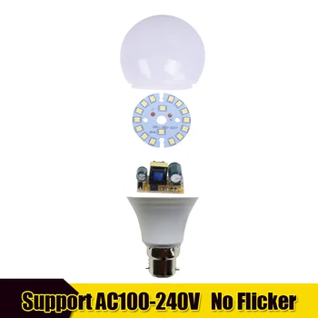 Bombilla led e27 LED Lemputės 220V 110V 3W 5W 9W 7W 12W 15W 18W B22 SMD2835 LED Prožektoriai, lemputės kambarį Energijos Taupymo Led lempos