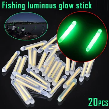20pcs Žvejybos Liuminescencinės Lightstick Kintama Šviesos Lazdelės naktinė Žvejyba Plaukti Lazdele Šviesos Glow Stick Daug Žvejyba/Šalis