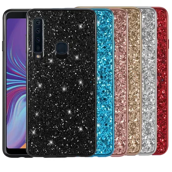 Spindi Blizgučiai Bling Blizgančiais soft Case For Samsung Galaxy A9 2018 atveju 
