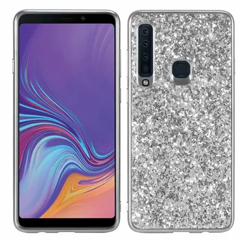 Spindi Blizgučiai Bling Blizgančiais soft Case For Samsung Galaxy A9 2018 atveju 