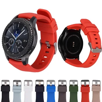Silikono Watchband Samsung Pavarų S3 Klasikinis Pasienio 22mm Silikagelio Žiūrėti Juostos S 3 sporto Dirželio Pakeitimo Apyrankė