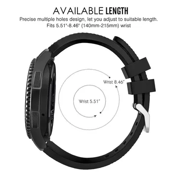 Silikono Watchband Samsung Pavarų S3 Klasikinis Pasienio 22mm Silikagelio Žiūrėti Juostos S 3 sporto Dirželio Pakeitimo Apyrankė